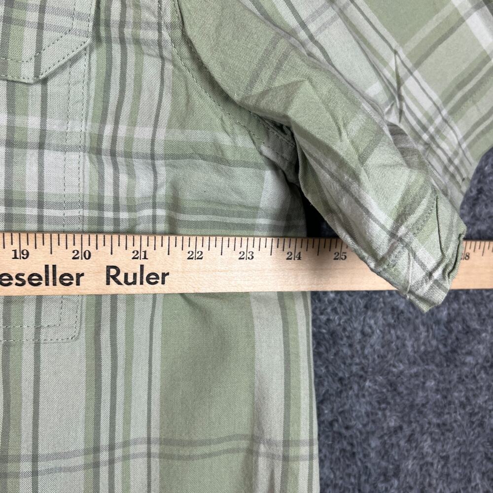 Carhartt Shirt Mens XL Light Green Loose Fit Midweight Short Sleeve Plaid New - Picture 6 of 10